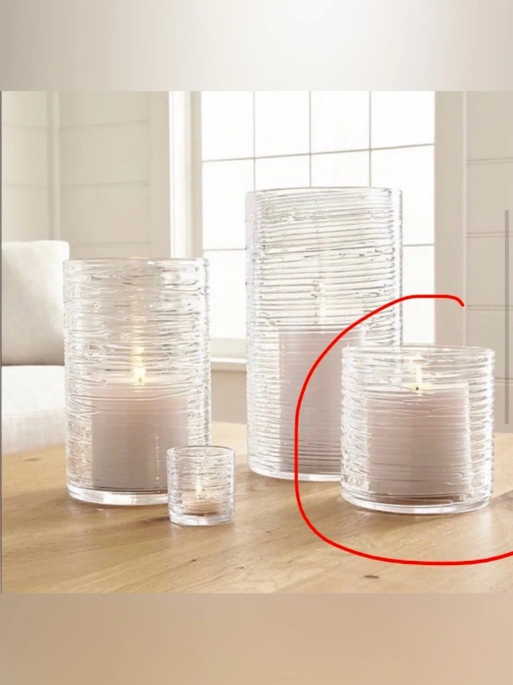 Crate & Barrel Spin Glass Candle Holders